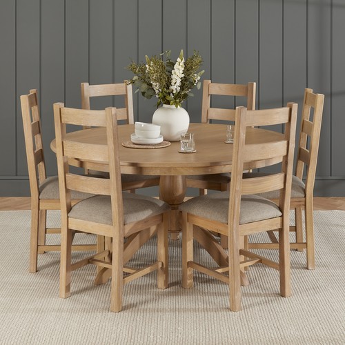 Dining table set round - table,