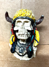 Retro Skull with Buffalo Head