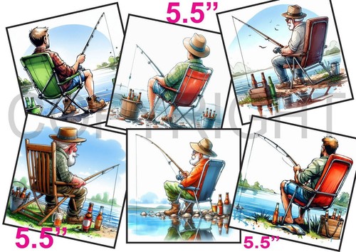 Card toppers 5 fishing - xl,