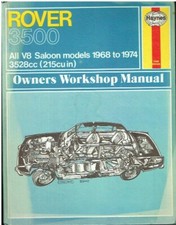 ROVER P6 3500 & 3500S V8 SALOON (1968-74) OWNERS WORKSHOP MANUAL *HARDBACK*