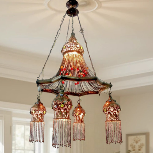 Br208 gypsy brass chandelier - gypsy,
