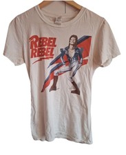 David Bowie T Shirt Glam Rock Band Merch Tee Size Small Black