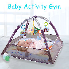 RLS Unisex Grey Baby activity Gym play mat, with safety netting for protection a