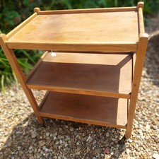 Vintage Wooden Trolley Shelf Food
