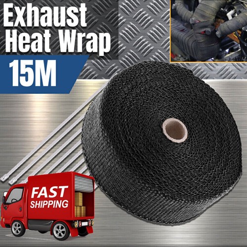 15m black titanium heat wrap - titanium,