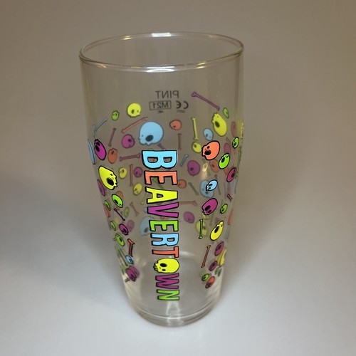 Beavertown pint glass skull - glass,