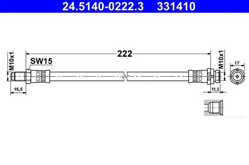 Flexible brake hose
