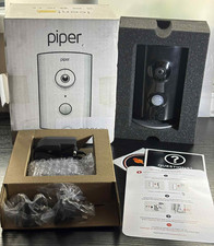 Piper Black Smart Home Security System w/ Night Vision 180-degree Video Camera