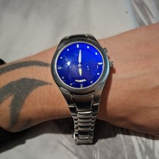 Rare y2k 00s FOSSIL Big Tic JR-8096 Blue Quartz Animated Watch