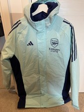 PLAYER ISSUE Arsenal Adidas Medium 24/25 Light Blue Stadium Parka Winter Jacket