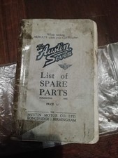 Austin 7 spare parts book original