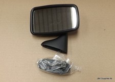 CLASSIC MINI MATT BLACK DOOR MIRRORS - LEFT HAND - FLAT GLASS -  CMR-38LH-BK