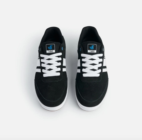 Dvs milan black white suede - st,