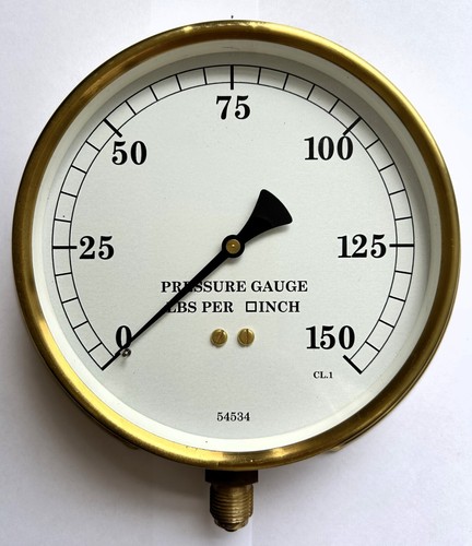 All brass steam pressure - 6",