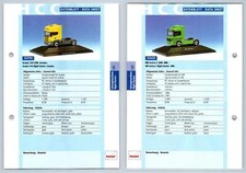 Scania 144 SZM / MB Actros L #101/2 Solozugmaschinen - Herpa Data Sheet