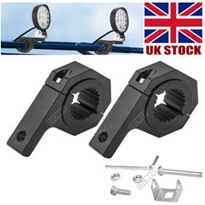 2pcs 35-50mm Tube Clamps Offroad LED Work Light Bull Bar Roll Cage Mount Bracket