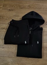 Black Ralph Lauren Tracksuit Black And White Polo Sweatsuit 100% Authentic✅✅✅
