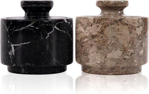 Marble salt cellar - marble,