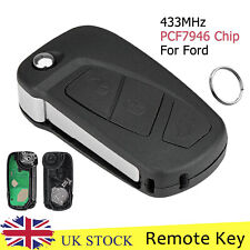 433MHz For Ford KA Mk2 Remote Fob 2008 - 2016 + Chip Flip Remote Key Fob 3Button