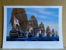 NO 2 Ltd edition Battle of Trafalgar naval art print HMS Victory Conqueror