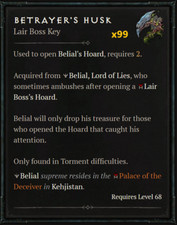 Diablo 4 Belial Mats Husk x99