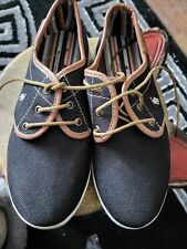 beverly hills polo club Trainer Pumps Boat Shoe Black Brown Laces Size 4 Euro 37