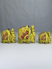 Vintage Wooden Gazelle Set of