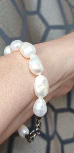 Bracelet with large ivory - with,