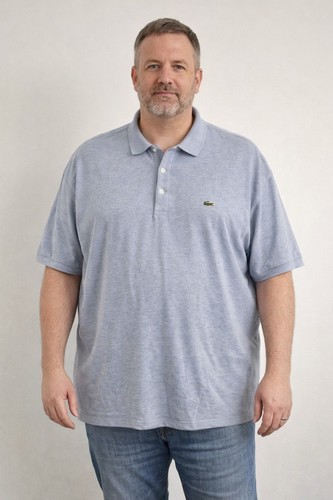 Men polo lacoste blue short - men's,