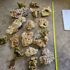 Marine reef aquarium live (dry) rock for aquascaping