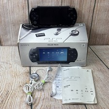 Sony PSP 1000k Black Handheld Console Boxed Complete PSP Headphones & Charger