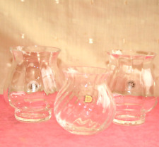 THREE DARTINGTON CANDLE HOLDERS, POSY VASE'S, PAIR, FRANK THROWER, UNUSED, NEW