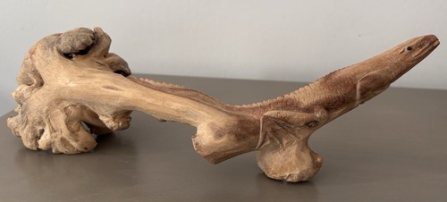 Hand carved wooden komodo - hand-carved,