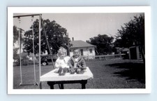 Old Vintage Photo BOY AND GIRL