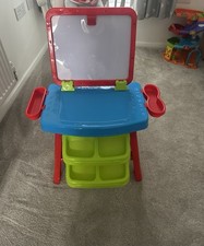 Learning Desk & Magnetic Easel Chalkboard.