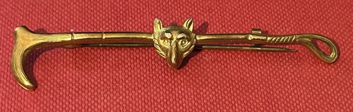 Antique gilt metal fox - antique,