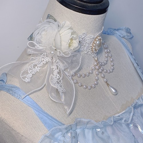 Lolita lace choker - lolita,