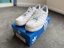 Adidas Beckenbauer trainers size 11 mens white & grey suede