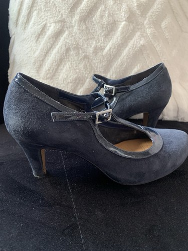 Clarks navy suede bar - bar, shoes