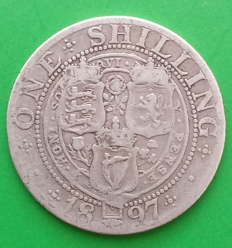 1897 victoria silver shilling - 1897,