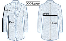 Mens Womens Grey Wool Overcoat Trench Coat Long Jacket Ex Chain Store  Warm Cozy