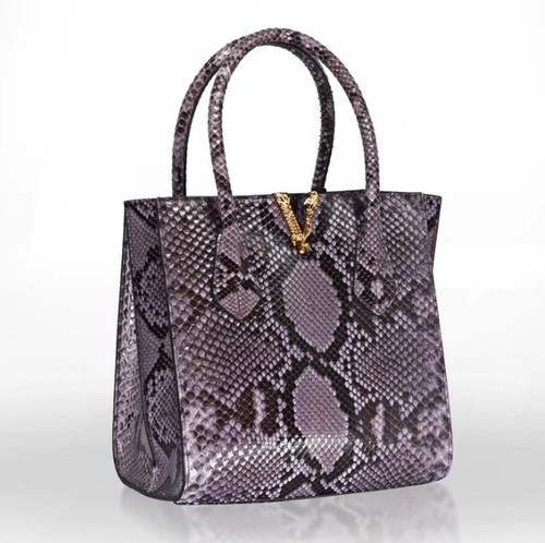 Versace python leather handbag - versace,