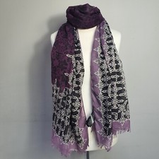 BETTY JACKSON Oversized Sarong/Wrap/Scarf/Beach Cover up Moroccan Print Black