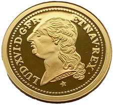 333 solid gold 1786 France 1 Loius d'Or Loius XVI medal token