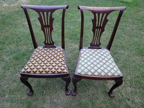 Pair chippendale revival - chippendale,