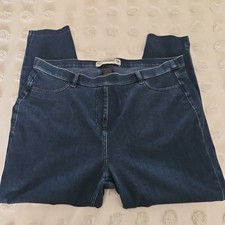 Next Jersey Denim Legging Cropped 25 ins Jeggings Size 18 Dark Blue wahed denim 