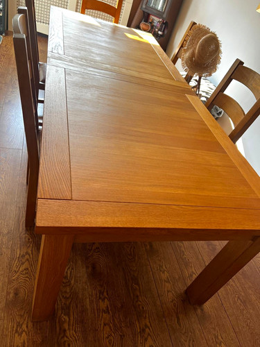 Rectangular solid wood dining - wood,