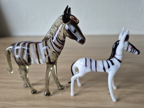 Glass zebra ornaments - glass,