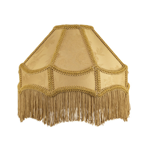 Gold faux silk victorian lamp - gold,