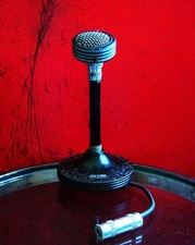 Vintage RARE 1930s Turner VT73 crystal microphone w original stand & cable Shure